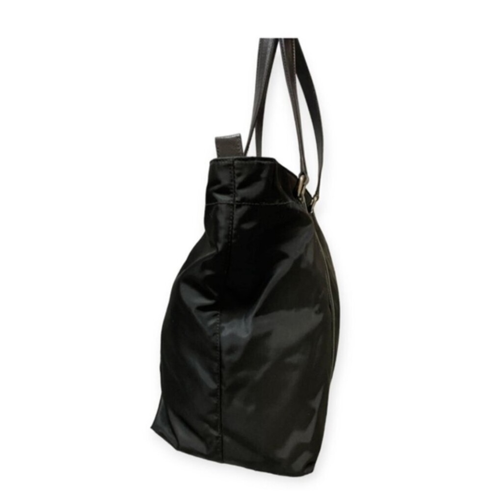 Authentic Prada Tessuto Nylon Tote Bag | Black Triangle Logo | Lampo Zipper - Picture 5 of 15